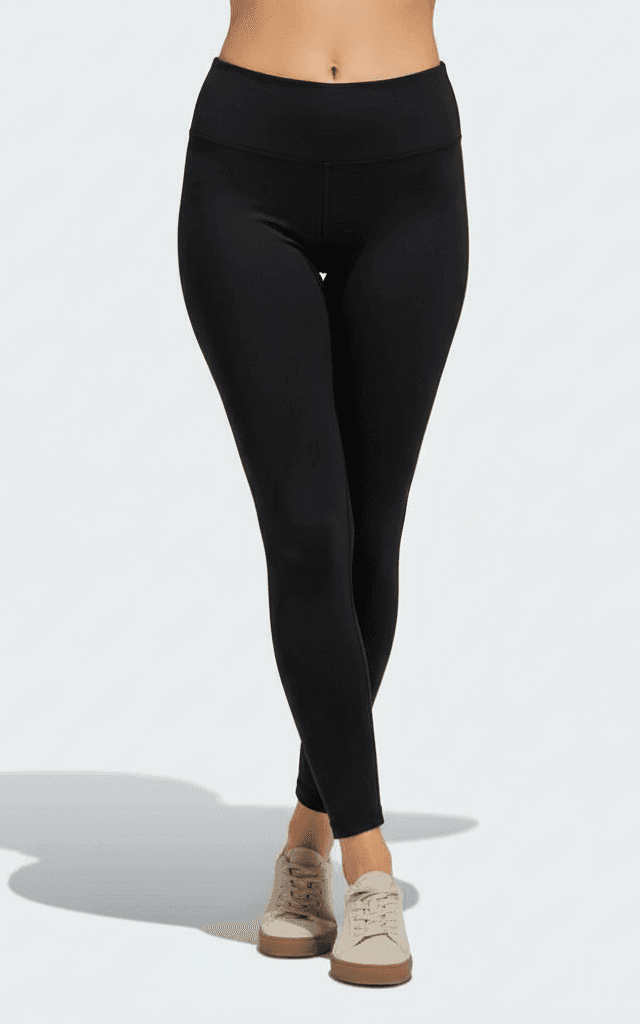 Плавательные леггинсы полная длина черные производительные колготки.